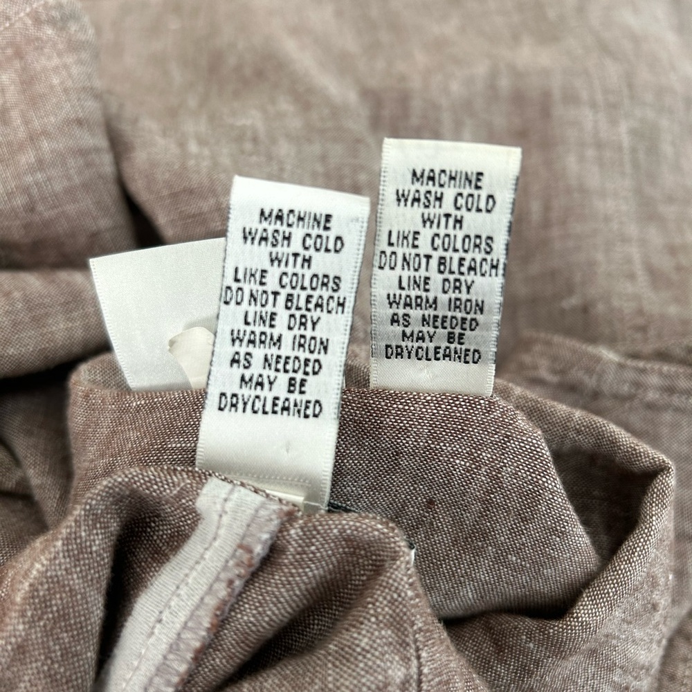 CHICO'S Linen Button TOP Shirt & PANTS Crop 3 XL 16 Beach Lagenlook Set Outfit - Picture 14 of 16